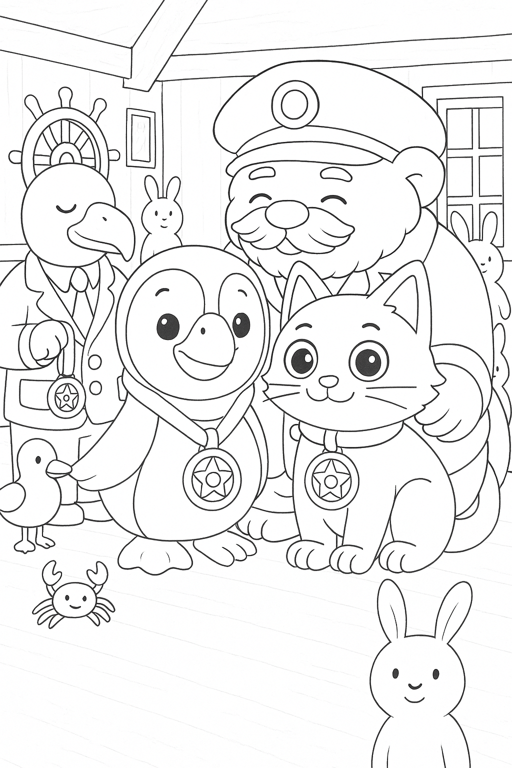 Piper and Luna Award Coloring Page